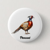 Badge Rond 5 Cm phéasant (Devant)