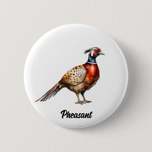Badge Rond 5 Cm phéasant (Devant)