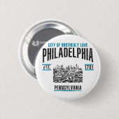 Badge Rond 5 Cm Philadelphie (Devant & derrière)
