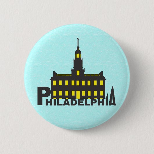 Badge Rond 5 Cm Philadelphie 1 (Devant)