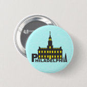 Badge Rond 5 Cm Philadelphie 1 (Devant & derrière)
