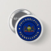 Badge Rond 5 Cm Philadelphie Pennsylvanie (Devant & derrière)