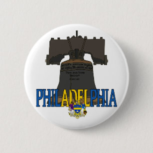 Badge Rond 5 Cm Philadelphie Pennsylvanie Liberty Bell