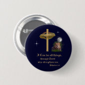 Badge Rond 5 Cm Philippiens 4:16 (Devant & derrière)