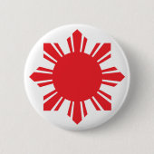 Badge Rond 5 Cm Philippin Sun - rouge (Devant)