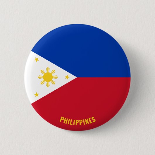 Badge Rond 5 Cm Philippines Drapeau mignon Patriotique (Devant)