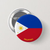 Badge Rond 5 Cm Philippines Drapeau mignon Patriotique (Devant & derrière)