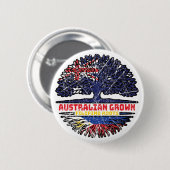 Badge Rond 5 Cm Philippines Philippine Australian Tree (Devant & derrière)