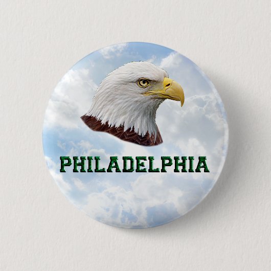 Badge Rond 5 Cm Philly Eagle - bouton rond (Devant)