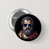 Badge Rond 5 Cm Philosophe cool (Devant & derrière)