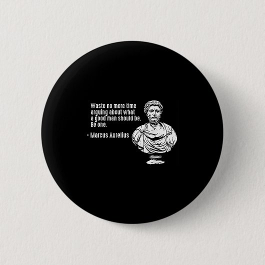 Badge Rond 5 Cm Philosophie Citations Enseignant Stoicisme Marcus  (Devant)