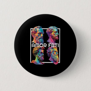 Badge Rond 5 Cm Philosophie stoïque moderne Ico stoïque grecque an