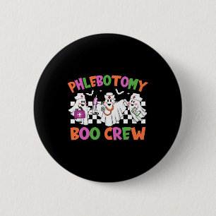 Badge Rond 5 Cm Phlebotomie Boo Crew Phlebotomist Halloween Costum