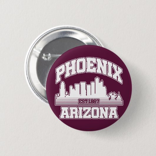 Badge Rond 5 Cm Phoenix, Arizona (Devant & derrière)