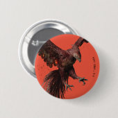Badge Rond 5 Cm Phoenix Flying Graphic (Devant & derrière)