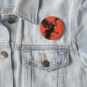 Badge Rond 5 Cm Phoenix Flying Graphic (En situation)