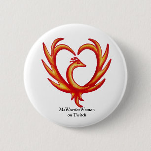 Badge Rond 5 Cm Phoenix Heart, MeWarriorWoman sur Twitch