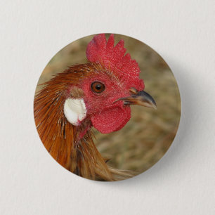 Badge Rond 5 Cm Phoenix Rooster
