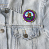 Badge Rond 5 Cm Phoque de la nation de Chickasaw (En situation)