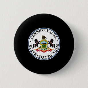 Badge Rond 5 Cm Phoque de la Pennsylvanie, phoque d'état américa