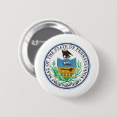 Badge Rond 5 Cm phoque de l'état de pennsylvanie (Devant & derrière)