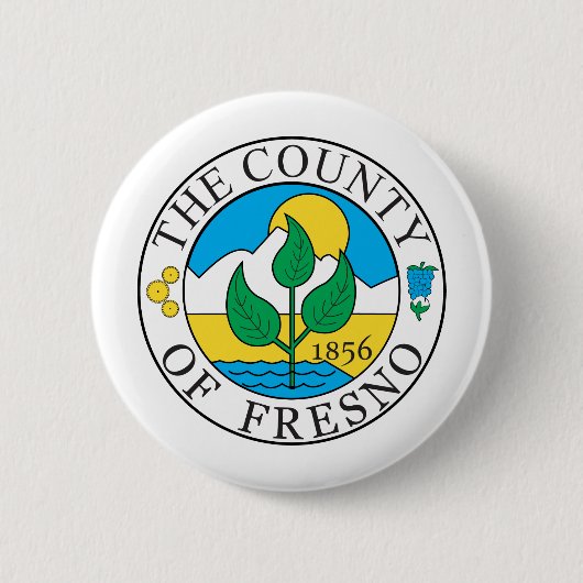 Badge Rond 5 Cm Phoque du comté de Fresno (Devant)