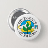 Badge Rond 5 Cm Phoque du comté de Fresno (Devant & derrière)