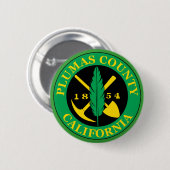 Badge Rond 5 Cm Phoque du comté de Plumas (Devant & derrière)