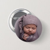 Badge Rond 5 Cm Photo and Text Personalized (Devant & derrière)