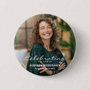 Badge Rond 5 Cm Photo Célébration de la vie Souvenir commémoratif