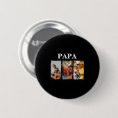 Badge Rond 5 Cm Photo Collage Papa D Gift (Devant & derrière)