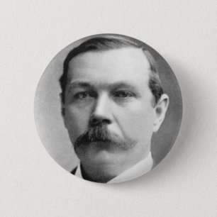 Badge Rond 5 Cm Photo d'Arthur Conan Doyle