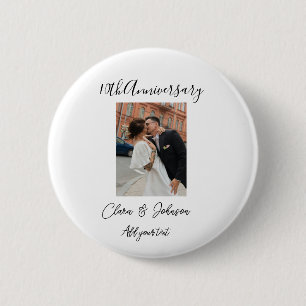 Badge Rond 5 Cm photo de 10 ans de mariage couple Romanti