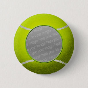 Badge Rond 5 Cm Photo de balle de tennis