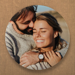Badge Rond 5 Cm Photo de couple de mariage