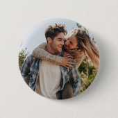 Badge Rond 5 Cm Photo de couple de mariage heureux (Devant)