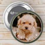 Badge Rond 5 Cm Photo de famille de paniers mignons<br><div class="desc">Ce design simple et classique est composé de typographie sans serif et d'ajouter une photo personnalisée de votre animal de compagnie.</div>