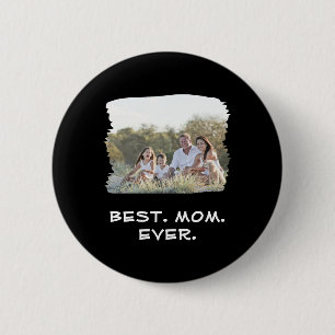 Badge Rond 5 Cm Photo de famille personnalisée Meilleure maman Jou