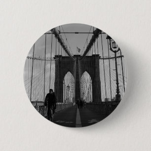 Badge Rond 5 Cm Photo de pont de Brooklyn