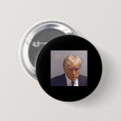 Badge Rond 5 Cm Photo De Réservation De Donald Trump (Devant & derrière)