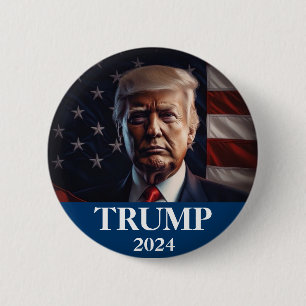 Badge Rond 5 Cm Photo Donald Trump - Présidentielle
