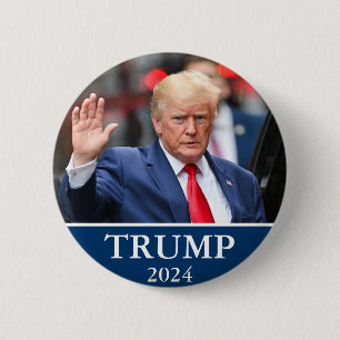 Badge Rond 5 Cm Photo Donald Trump - Trump 2024