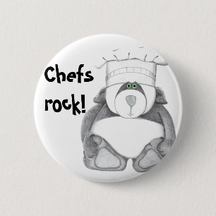 Badge Rond 5 Cm Photo du chef Panda Bear