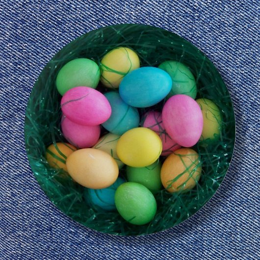 Badge Rond 5 Cm Photo du nid d'oeufs de Pâques