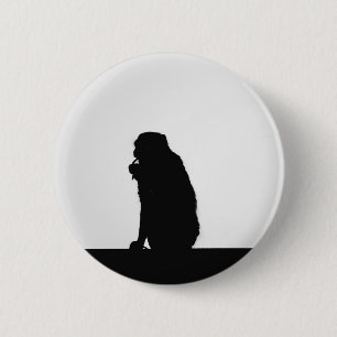 Badge Rond 5 Cm Photo flossing de silhouette de singe