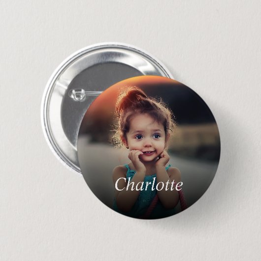 Badge Rond 5 Cm Photo personnalisée (Devant & derrière)