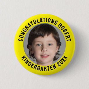 Badge Rond 5 Cm Photo personnalisée de la maternelle