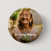 Badge Rond 5 Cm Photo personnalisée Hommage funéraire Décès (Devant)