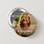 Badge Rond 5 Cm Photo personnalisée Hommage funéraire Décès (Devant & derrière)