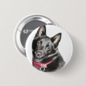 Badge Rond 5 Cm Photo Schipperke (Devant & derrière)